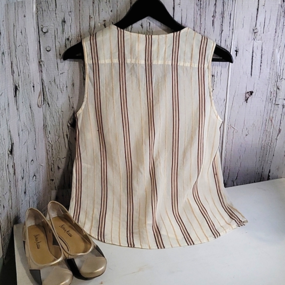 MICHAEL Michael Kors Blouse Knit Pleated Top Medium - Picture 5 of 9
